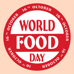 World Food Day Vector Illustration. Suitable for greeting card, poster and banner.