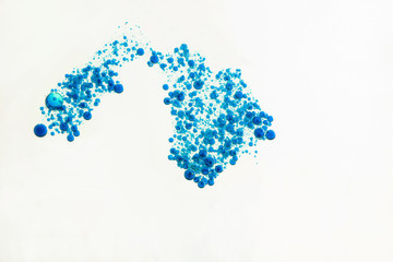 Blue cloud of bubbles