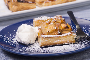 Rustic apple tart with an apricot glaze