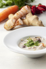 thailändische Tom Kha Gai Suppe