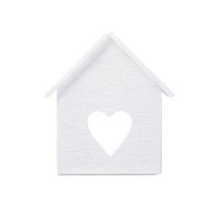 white house model icon with heart symbol