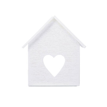 white house model icon with heart symbol
