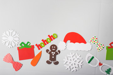 abstract new years concept of paper photo booth