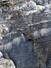 Stone and geology. Inside a mountain