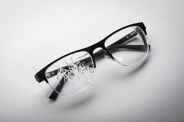 broken glasses on a white background - 175851310