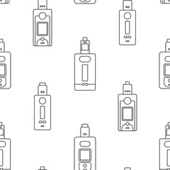 seamless pattern electronic cigarette vaporizer vector