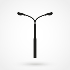 Street light silhouette. Flat symbol icon.
