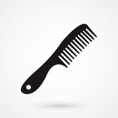 Comb vector icon. Hair fixing sign. Hairdresser symbol.