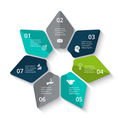 Vector circle element for infographic.