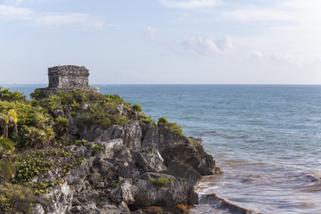 Fototapeta na wymiar Maya-Ruinen in Tulum Mexiko