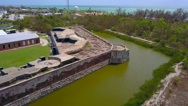 Drone shot Fort Zachary Taylor Historic State Park
