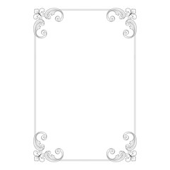 Classical baroque ornament vector 