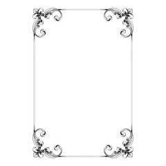 Classical baroque ornament vector 