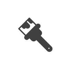 Paint brush icon vector, filled flat sign, solid pictogram isolated on white. Symbol, logo illustration.