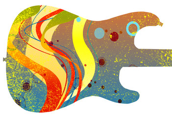 Naklejka premium Jazz Background Solid Electric