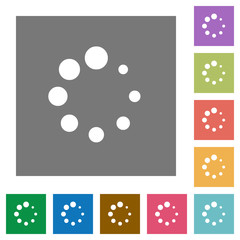 Preloader symbol square flat icons