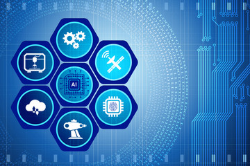 Artificial intelligence modern computing concept