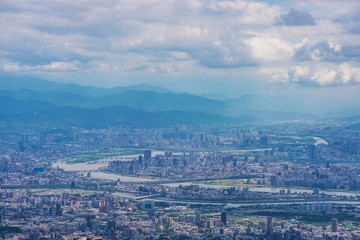 Scenic view of Taipei city