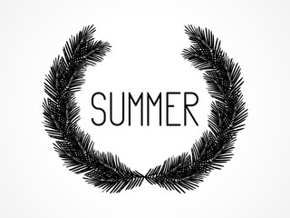 wreath of palm leaves