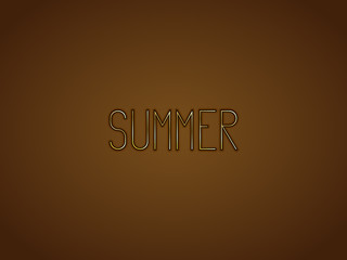 Stylized gold lettering Summer