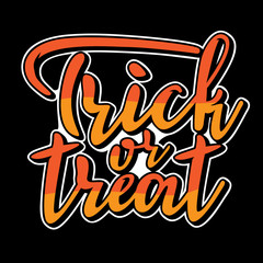 Trick or treat lettering for halloween party 