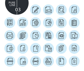 Collection of premium quality business office line icons. Outline concepts for web and app design and development. Modern vector illustration of thin line web symbols.
