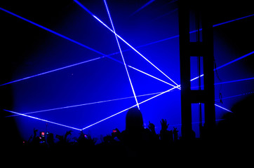 Laser show at concert