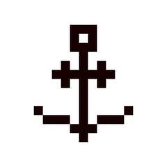 Anchor pixel art cartoon retro game style