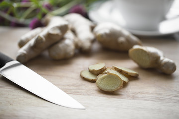 Preparing Fresh Ginger Root