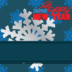Decorative background composed of winter snowflakes.