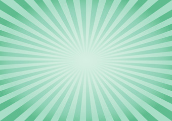 Abstract soft Green rays background. Vector