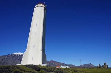 Leuchtturm Londrangar im Snæfellsjökull-Nationalpark / Snaefellsnes Halbinsel, West-Island