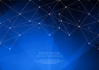 Fototapeta premium Geometric structure. The link elements in a single network.