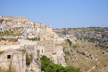 Fototapeta na wymiar View of the Sassi of Matera