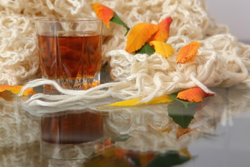 Hot tea or alcohol on the evenings will always warm up.