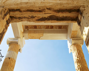 Athens Greece acropolis , ruins details