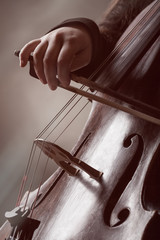 Playing the cello