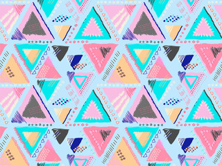 Abstract pattern memphis style background pink