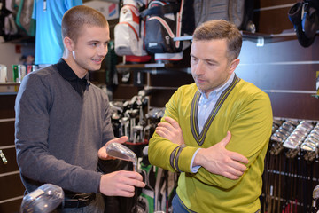 golfer looking for a club