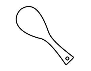 しゃもじ(穴、線画)