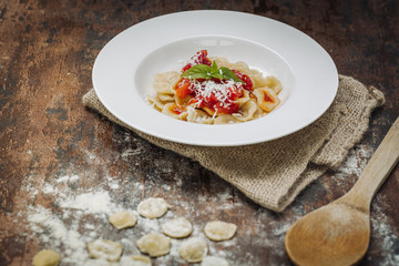 Home made Orecchiette pasta