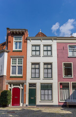 Colorful houses in the historic center of Leiden