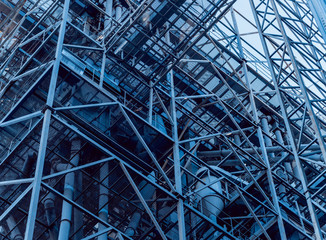 Modern silos for storing grain harvest. Agriculture.