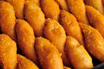 Chinese traditional street breakfast food,bread twist  (mahua)