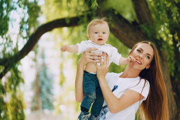 mother with son