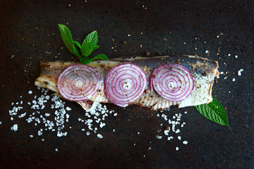 Herring with onion