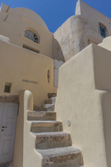 Interior of fort in Santorini, old architecture.