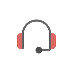 Communication Flat - Headset Icon