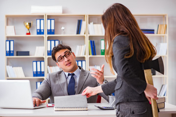 Office conflict between man and woman