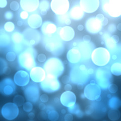 Abstract blue bokeh background
